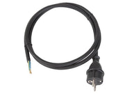 Gummiledning - 3G2.5 CEE7/7 (IP44) til løs ende, Sort (1,5m)