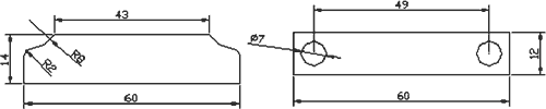 REED kontakt - Magnetisk, 0,5A / 100Vdc, NC, m. ledning