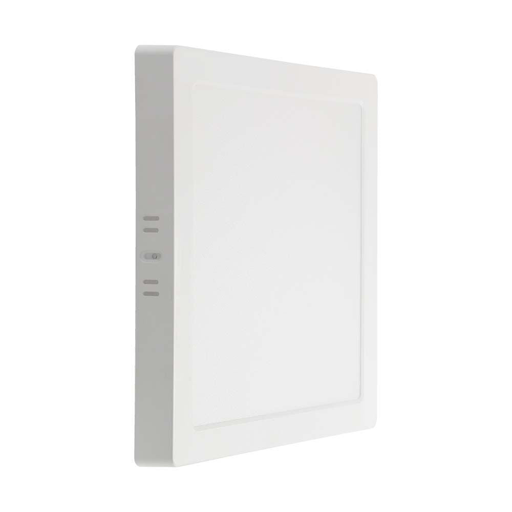 V-Tac 18W LED loftslampe med hvid kant og inkl. lyskilde - 21,4 x 21,4cm, H: 3,1cm, 230V input, 1980lm, RA80