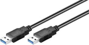 USB 3.0 A kabel 2m sort