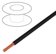 Silikoneledning - 2,5mm² højflexibel, Sort (metervare)