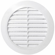 VENTILGITTER RUND 100MM HVID