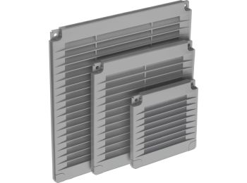 Ventilationsrist til skruemontage - 150x150x7mm, Grå