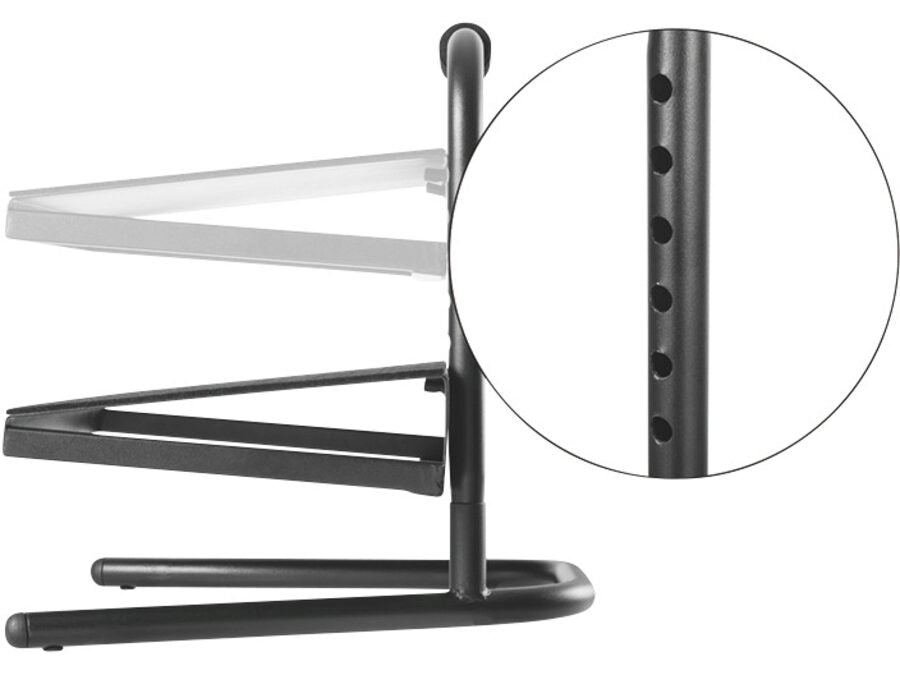 Fodskammel - Højdejustérbar, Sort