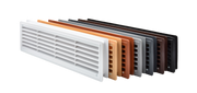 Dør/låge-ventilationsrist - 115x430mm, Sort
