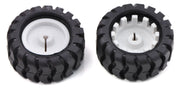 Hjul Akseldiameter 3 mm, sort gummi Ø: 42mm (2 stk.)