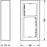 Fuga® underlag 2½ modul Softline, lysegrå