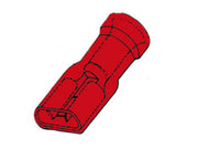 Rød kabelsko - Isol. spadefatn. 4,8mm 0,4-1,4mm² (10 stk.)