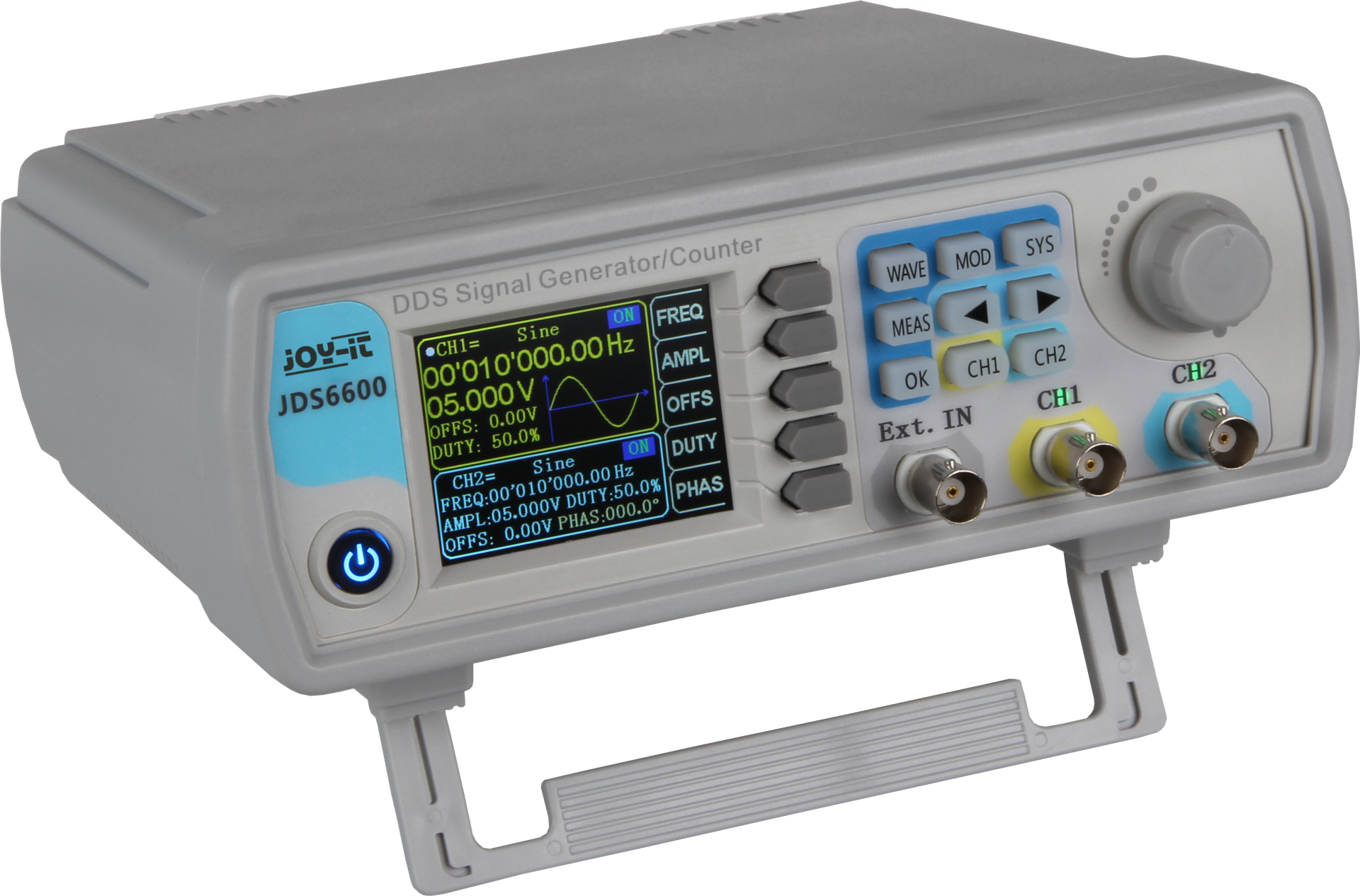 2-kanal Signal Funktionsgenerator - 0-60MHz, 2,4"