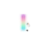 20 Watt hjørnelampe med RGB lys - Hvid, 140cm høj, fjernbetjening inkluderet