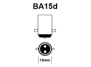 Filament LED rørlampe - 240V 1W, Ba15d sokkel (Ø22x57mm)