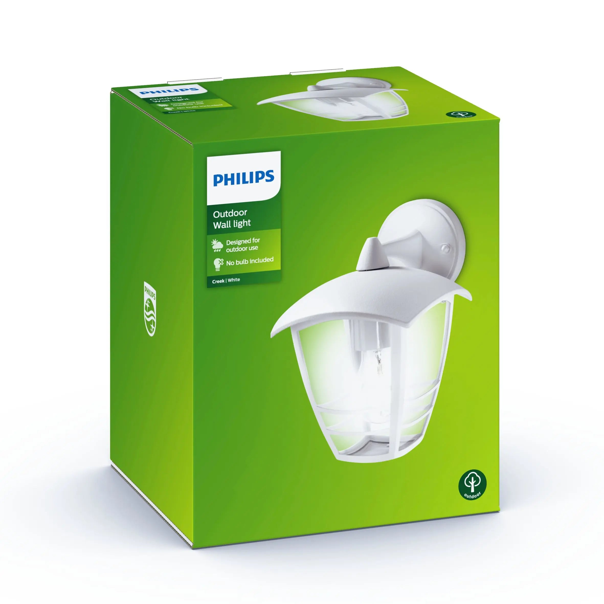 Creek wall lantern white 1x60W 230V