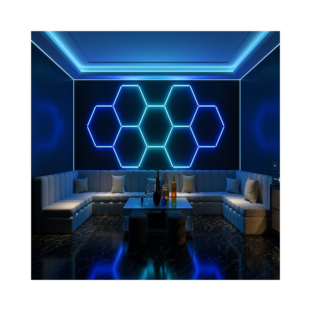 Hexagon RGBIC 1 felt sæt med Bluetooth controller og strømforsyning - 20W - 230V input