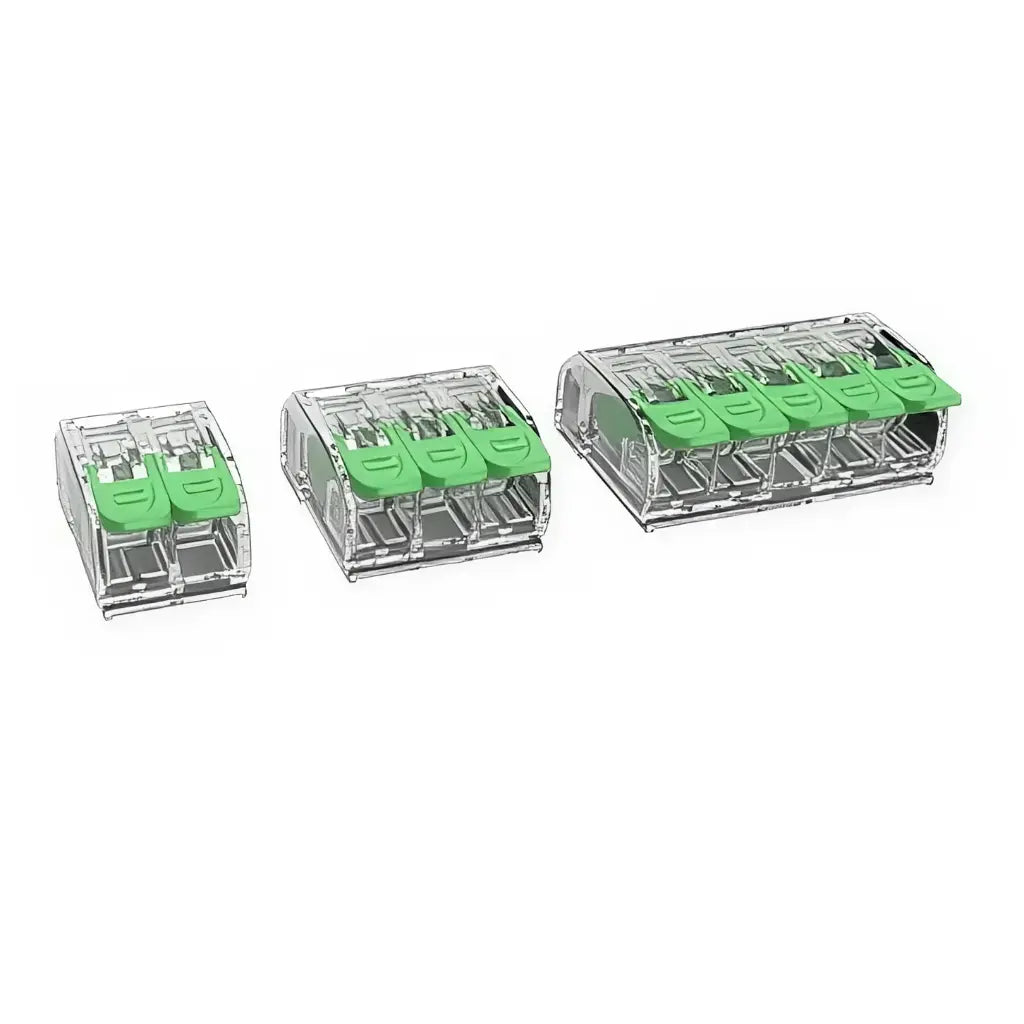 Skrueløs samlemuffe 2x0,2-4 mm2 Transparent