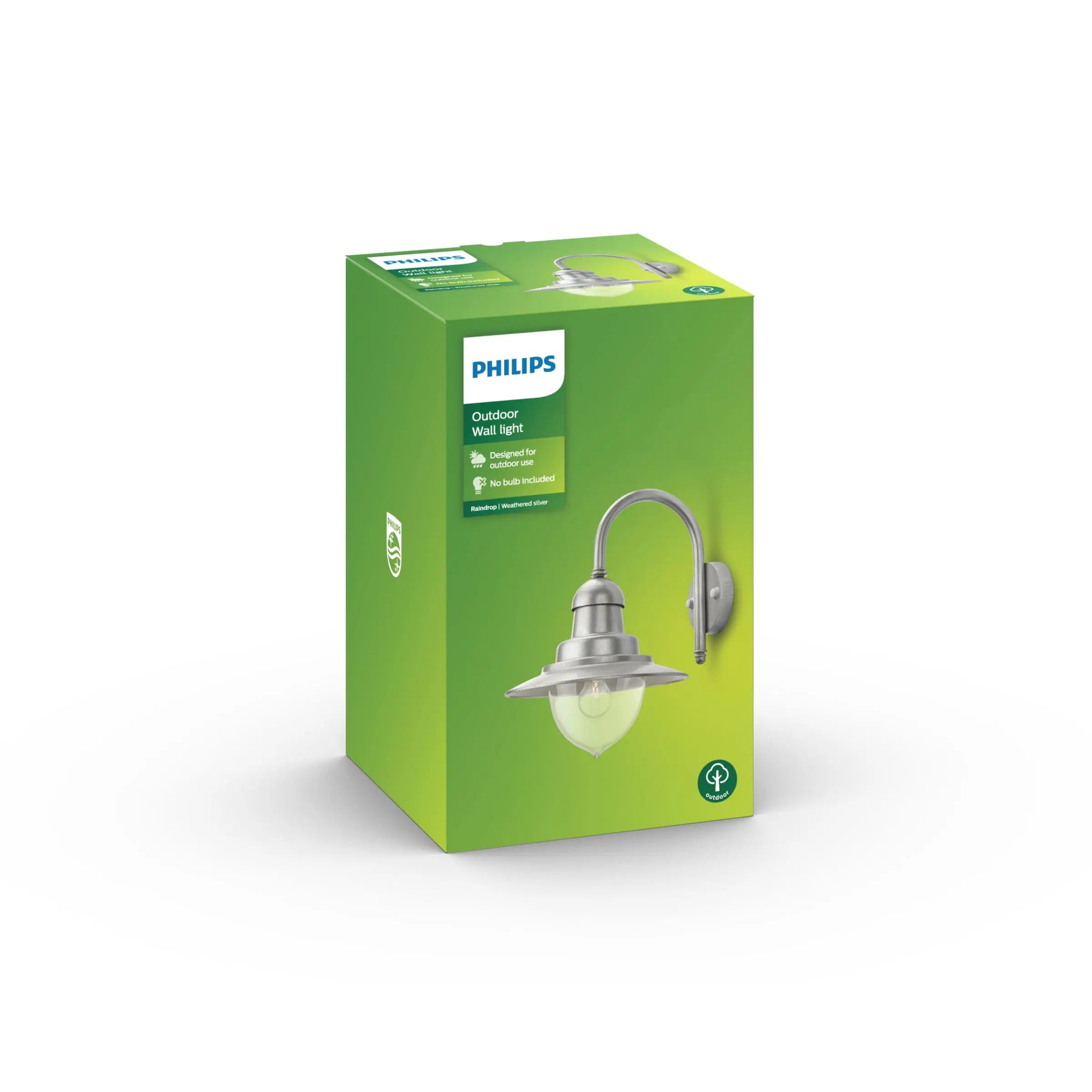 Raindrop wall lantern iron 1x60W 230V