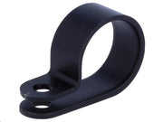 P-kabelbøjle - Sort plast for Ø17,5mm kabel (1 stk.)