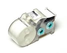 Tape kontinuerlig 9,7 mm sort på hvid RL.7,6 m LS8