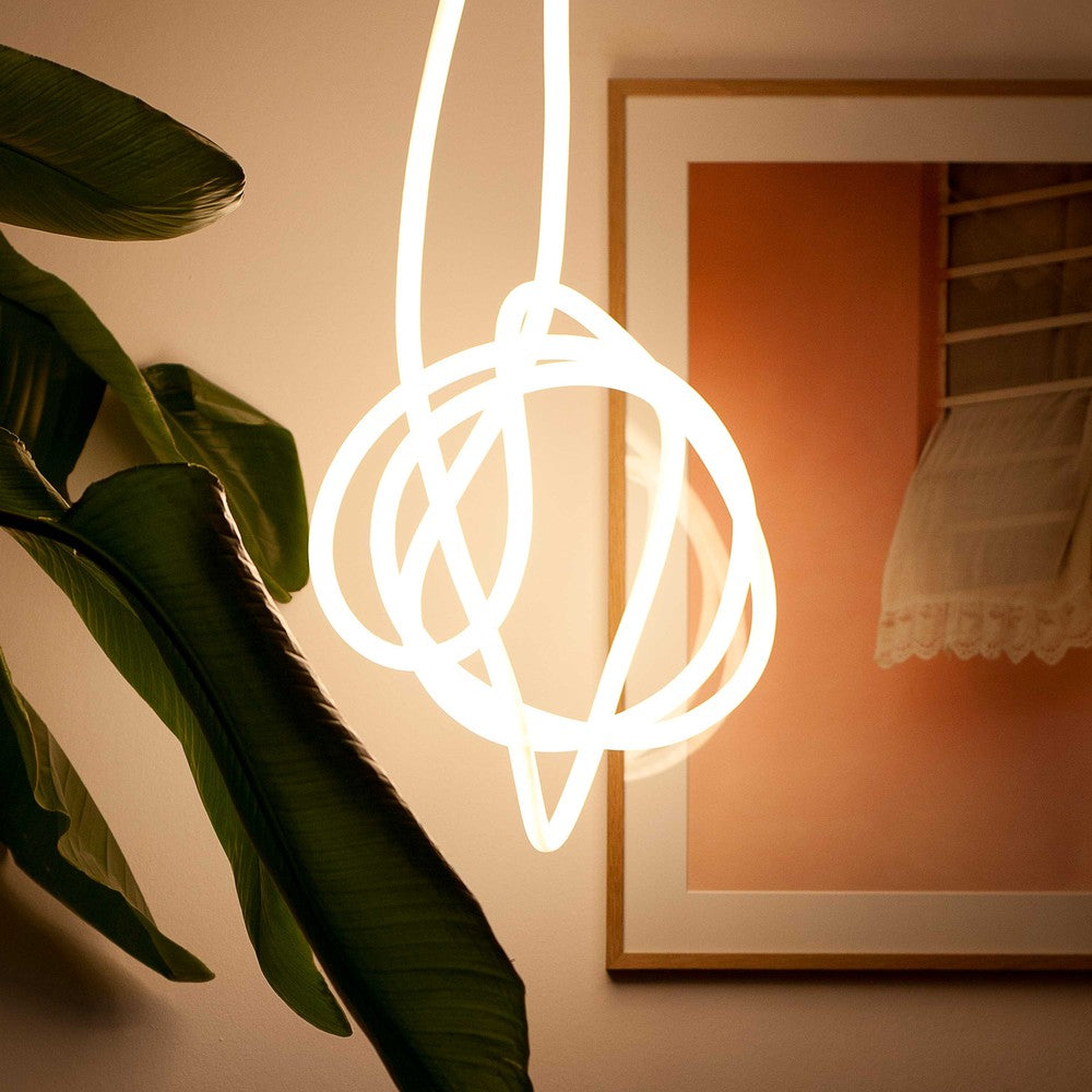 10m Neon sæt til Indretning - Varm hvid LED Strip, D16, 8W/m, 230V, 350lm/m, IP67