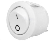 Vippekontakt - 1P OFF-ON, 10A/250V, Hvid (Ø20,2mm)