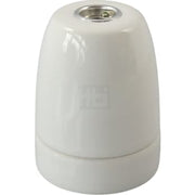 E27 PORCELÆNSFATNING M10 GLAT HVID