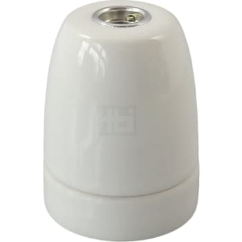 E27 PORCELÆNSFATNING M10 GLAT HVID