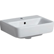 GEBERIT håndvask 450x340x170mm hh midt m/overl  porcelæn  white