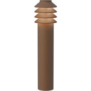 Bysted Garden Bollard Corten Colour Long Base Wo/Adaptor LED 3000K 14W