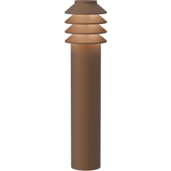 Bysted Garden Bollard Corten Colour Long Base Wo/Adaptor LED 3000K 14W