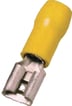 Isoleret spademuffe gul 6,3x0,8  4-6mm2