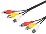 A/V kabel - 3 x RCA han til 3 x RCA han (1,5m)
