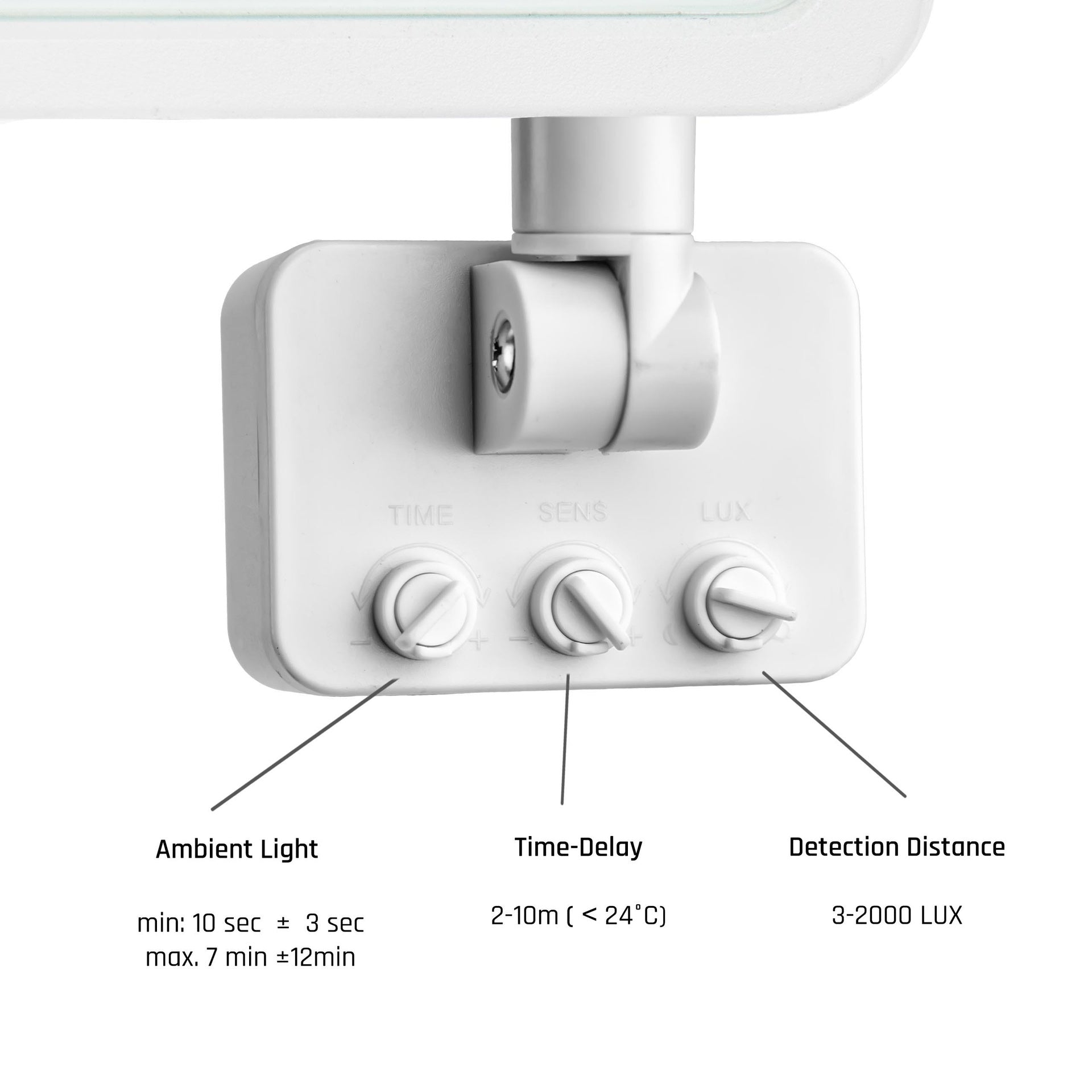 20W LED projektør m. sensor 4000K 1750 Lumen