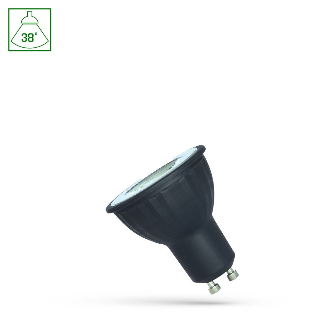 Spectrum 4W LED spot - Sort, 230V, GU10, 360lm, RA80 - Energibesparende belysning til dit hjem.