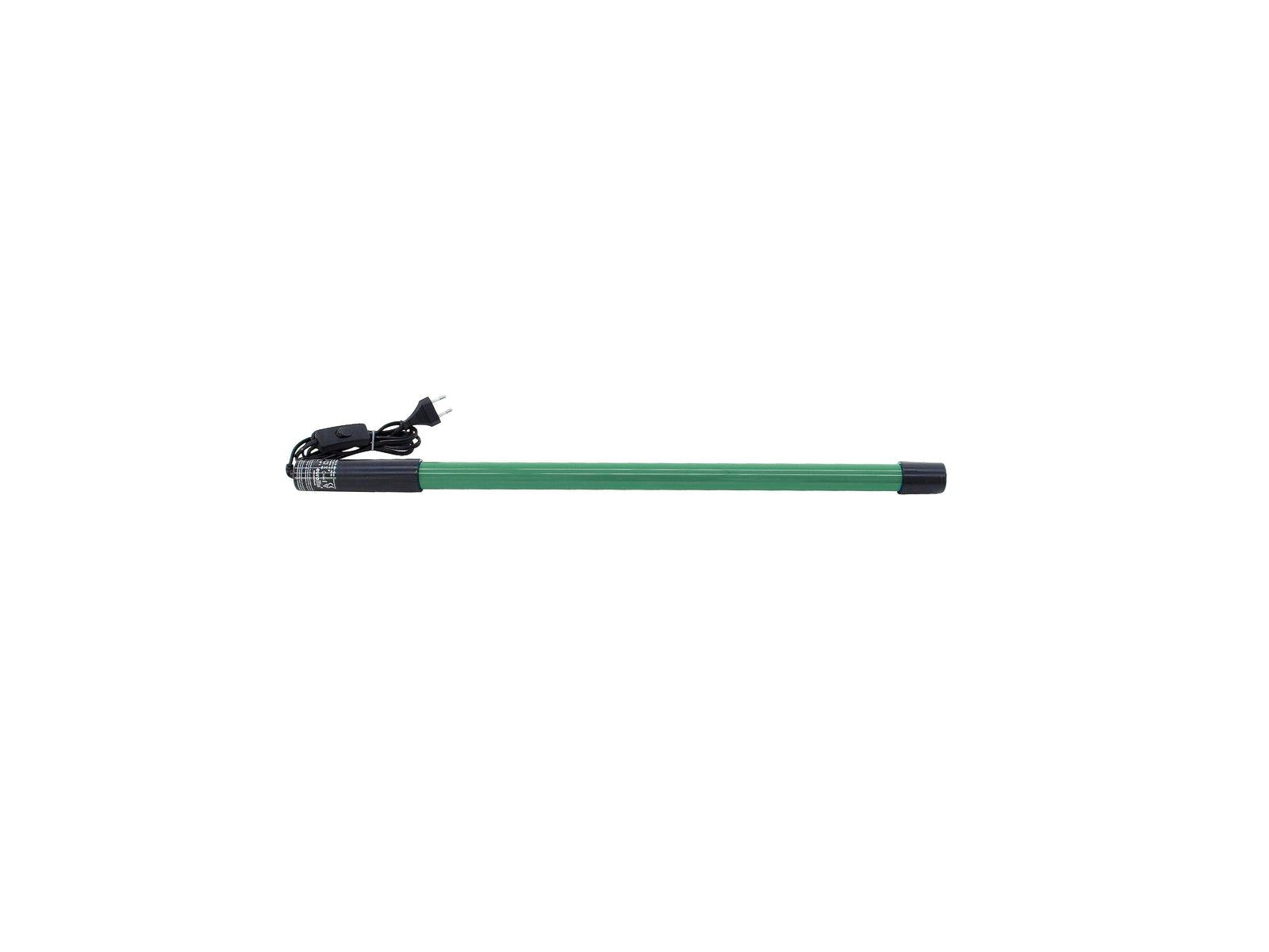 Fluorcerende neonrør - 18W, 725 X Ø35mm GRØN m. netstik
