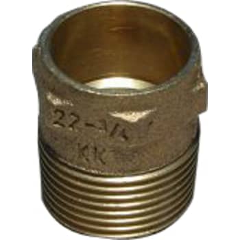 15 mm x 3/4" Lodde overgang muffe/nippel