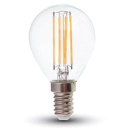 E14 LED Pære 6W - Klart Glas, 2700K, 600lm, RA80