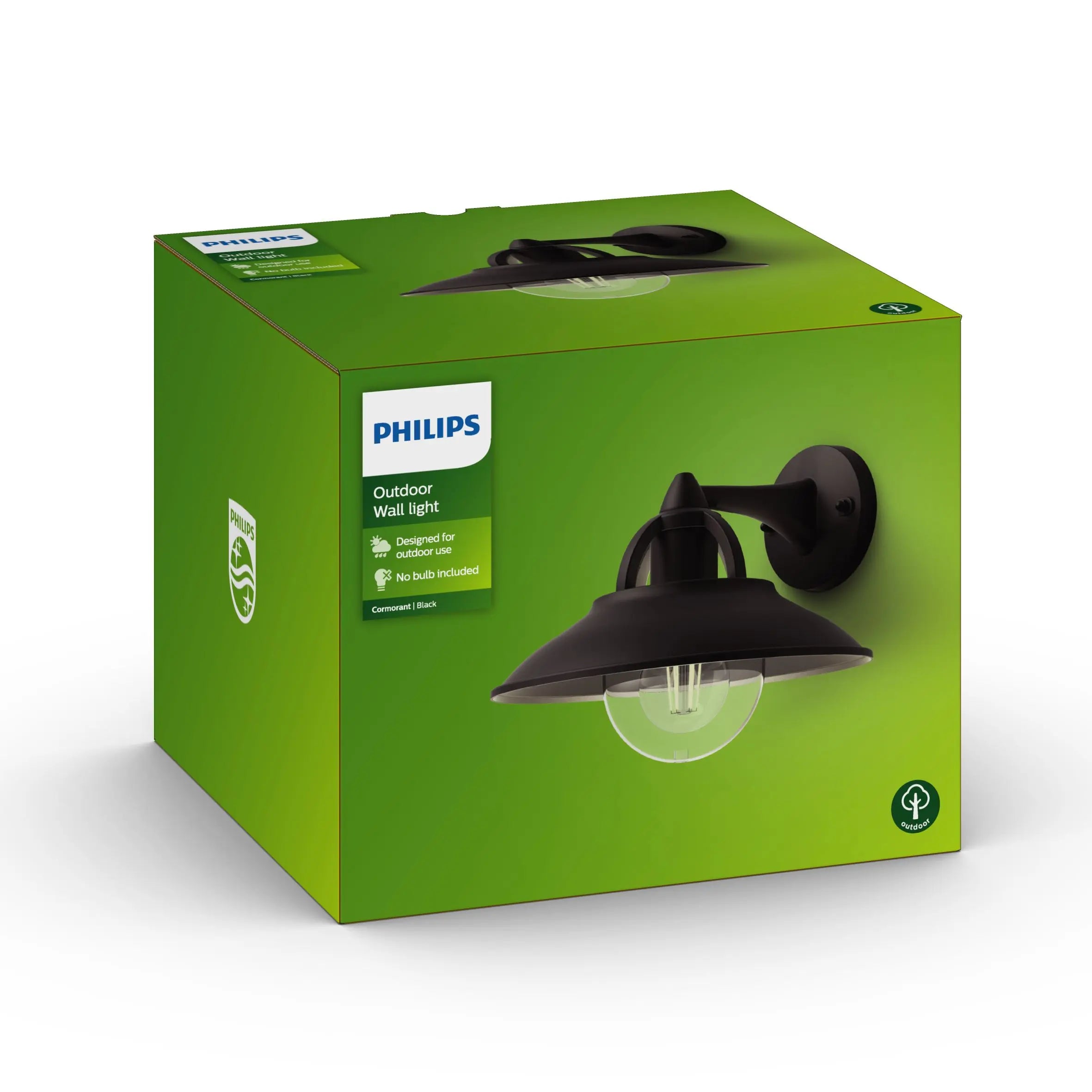 Cormorant wall lantern black 1x42W 230V