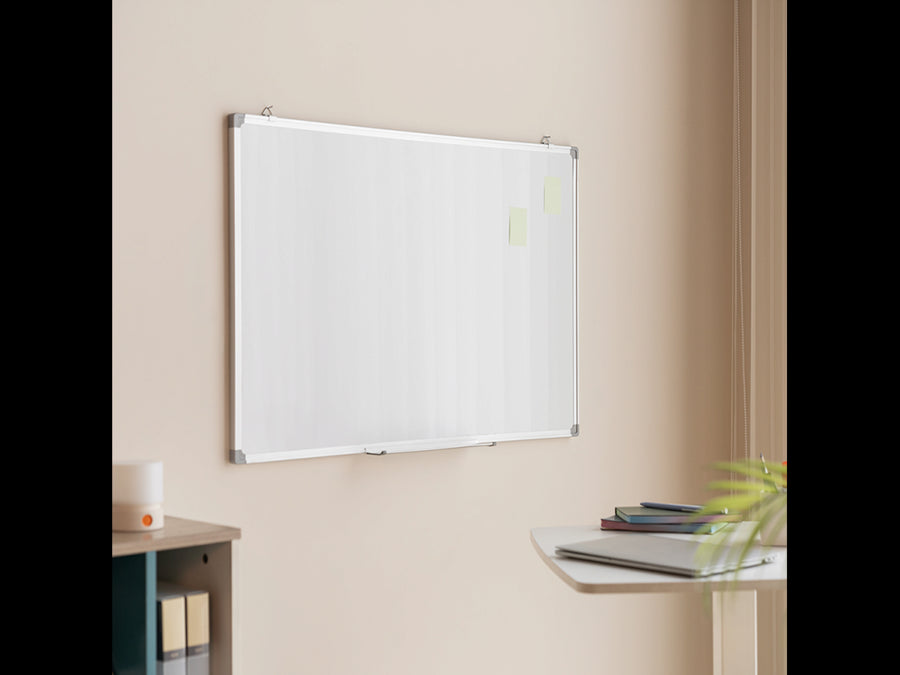 Magnetisk whiteboard - vægmont., alu.ramme (120 x 90cm)