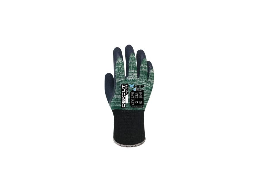 Dexcut WG-733 robuste arbejdshandsker - Medium, Sort