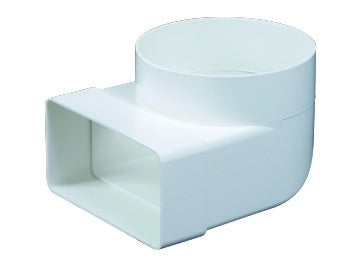 Rund Ø125 muffe 90 grader flad 75x150