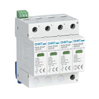 Chint Transientbeskyttelse Type 2, 65kA/275V 3P+N med meldekontakt