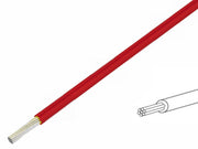 Silikoneledning - 1,5mm² trådet, 180°C Rød (metervare)