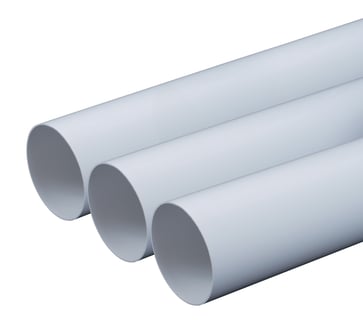 Rund Ø125 kanalrør L=1,5m PVC