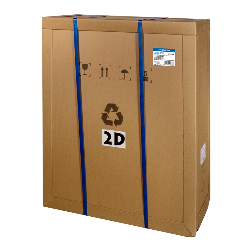 19" væg-rackskab - 15U B540xD450mm, Sort