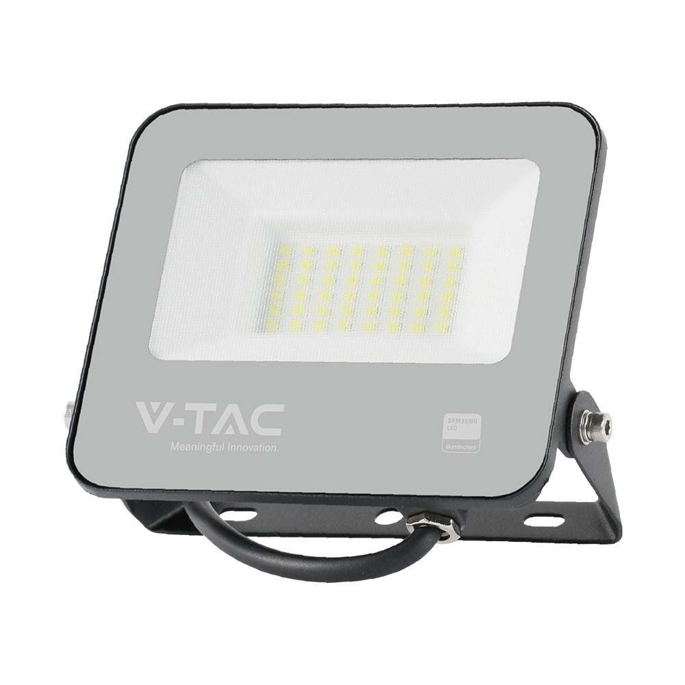 V-Tac 30W LED projektør - 185LM/W, arbejdslampe, udendørs, høj effektivitet og vandtæt (IP65)