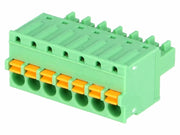 Indstik skrueterminal - 7P hun 3,81mm 0,14-1,5mm², m. knap