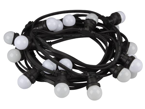 Udendørs lyskæde m. 20 varm hvide LED pærer - IP44 (11,5m)