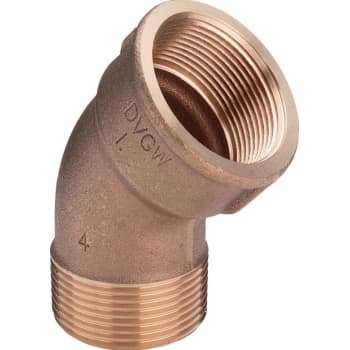 1.1/4" Vinkel 45° muffe/nippel Rødgods Silicium Bronze