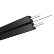 Flad drop kabel 2xG657A2 tromle 2km sort