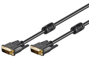 DVI-D kabel - Dual Link, 2 x DVI-D han, m. støjfilt. (2m)