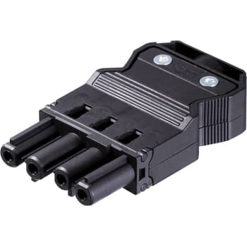 GST18i4 Stik Skrue Hun 4P 1,5-2,5mm² Ø9,5-11,5 mm Sort